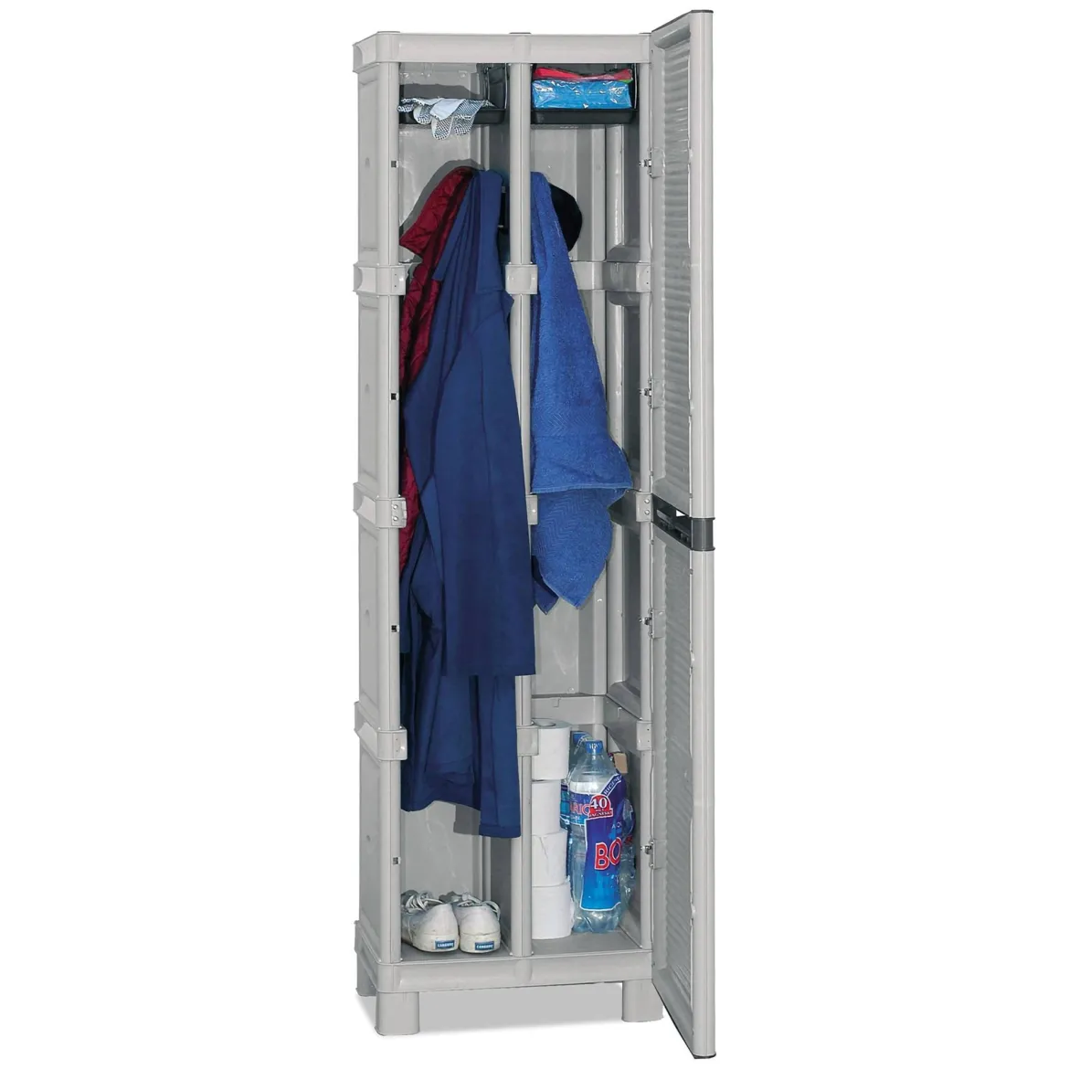 Armadio esterno grigio chiaro e nero 70x172h cm - Giri