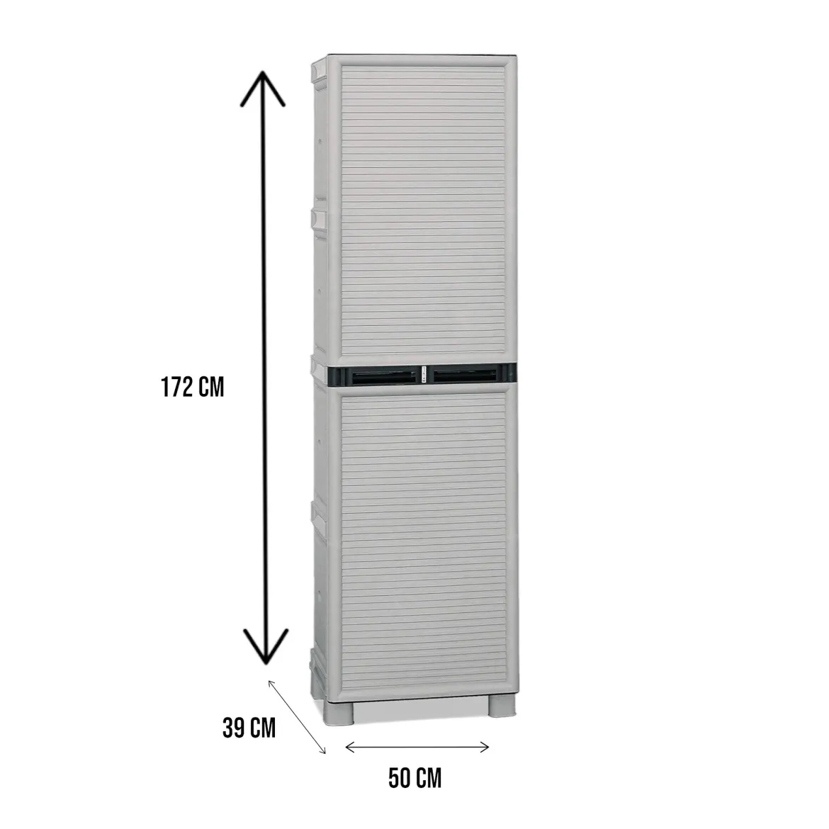 Armadio esterno grigio chiaro e nero 70x172h cm - Giri