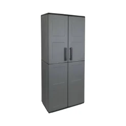Armadio esterno ripiani regolabili grigio e nero 68x163h cm - Arabel