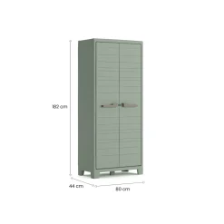 Armadio giardino 2 ante grigio e verde 80x182h cm - Quesnel