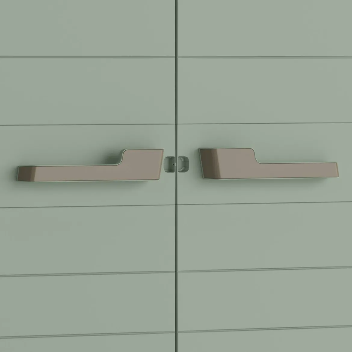 Armadio giardino 2 ante grigio e verde 80x182h cm - Quesnel