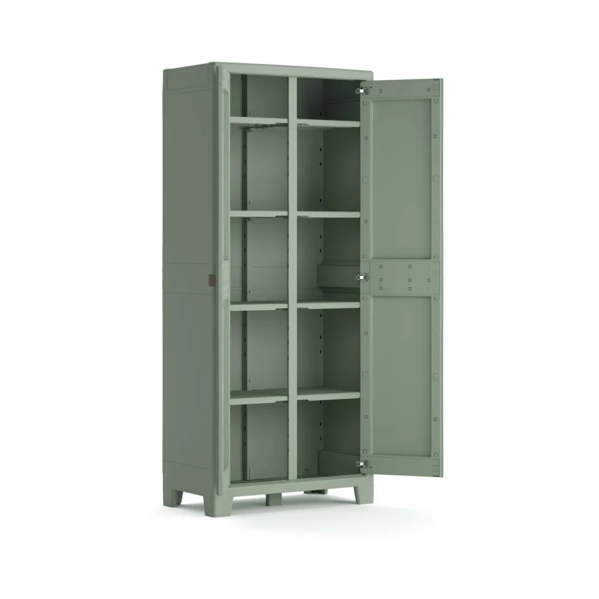 Armadio giardino 2 ante grigio e verde 80x182h cm - Quesnel