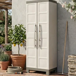 Armadio giardino 2 ante sabbia 65x182h cm - Strathmore