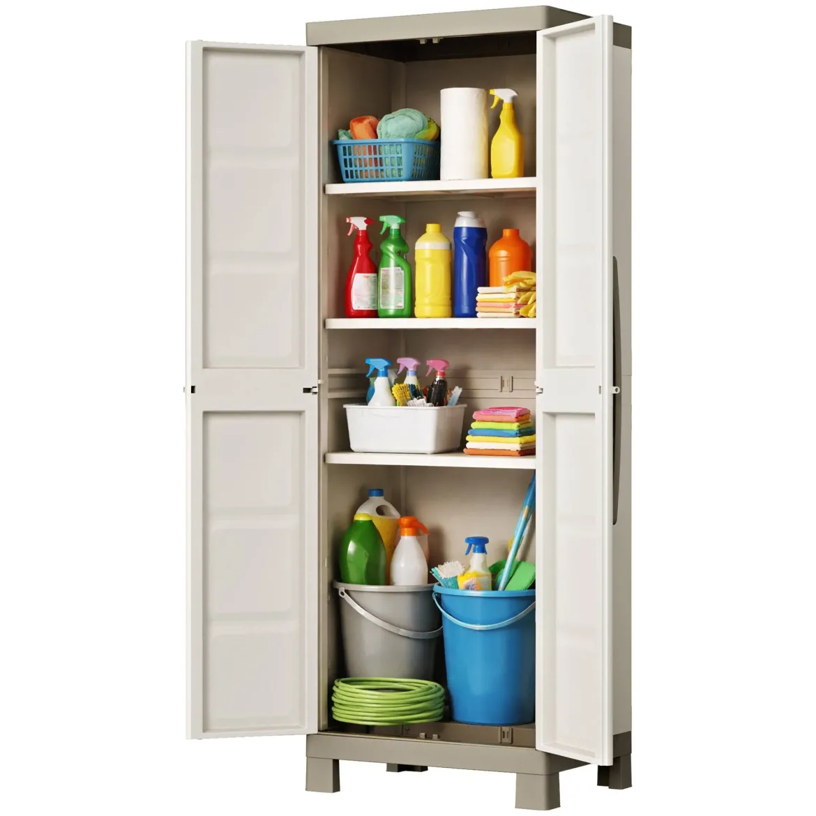 Armadio giardino 2 ante sabbia 65x182h cm - Strathmore