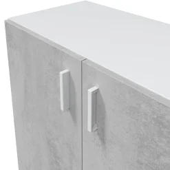 Armadio grigio e bianco 2 ante 80x92h cm - Argento