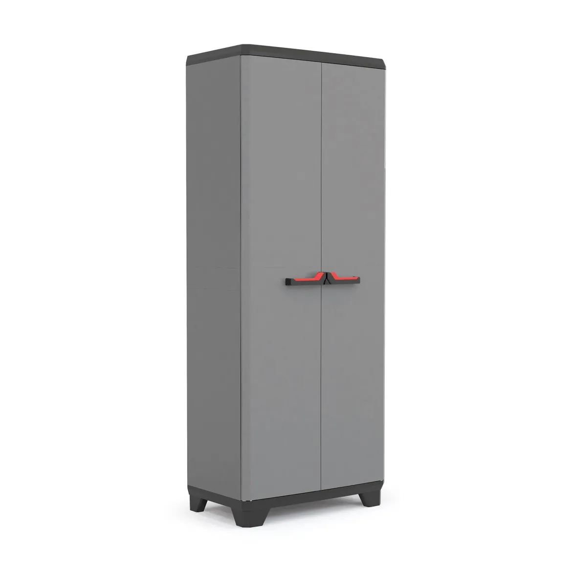 Armadio in plastica 2 ante grigio 68x90h cm - Cochrane