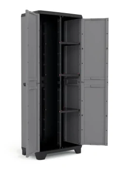 Armadio in plastica 2 ante grigio 68x90h cm - Cochrane