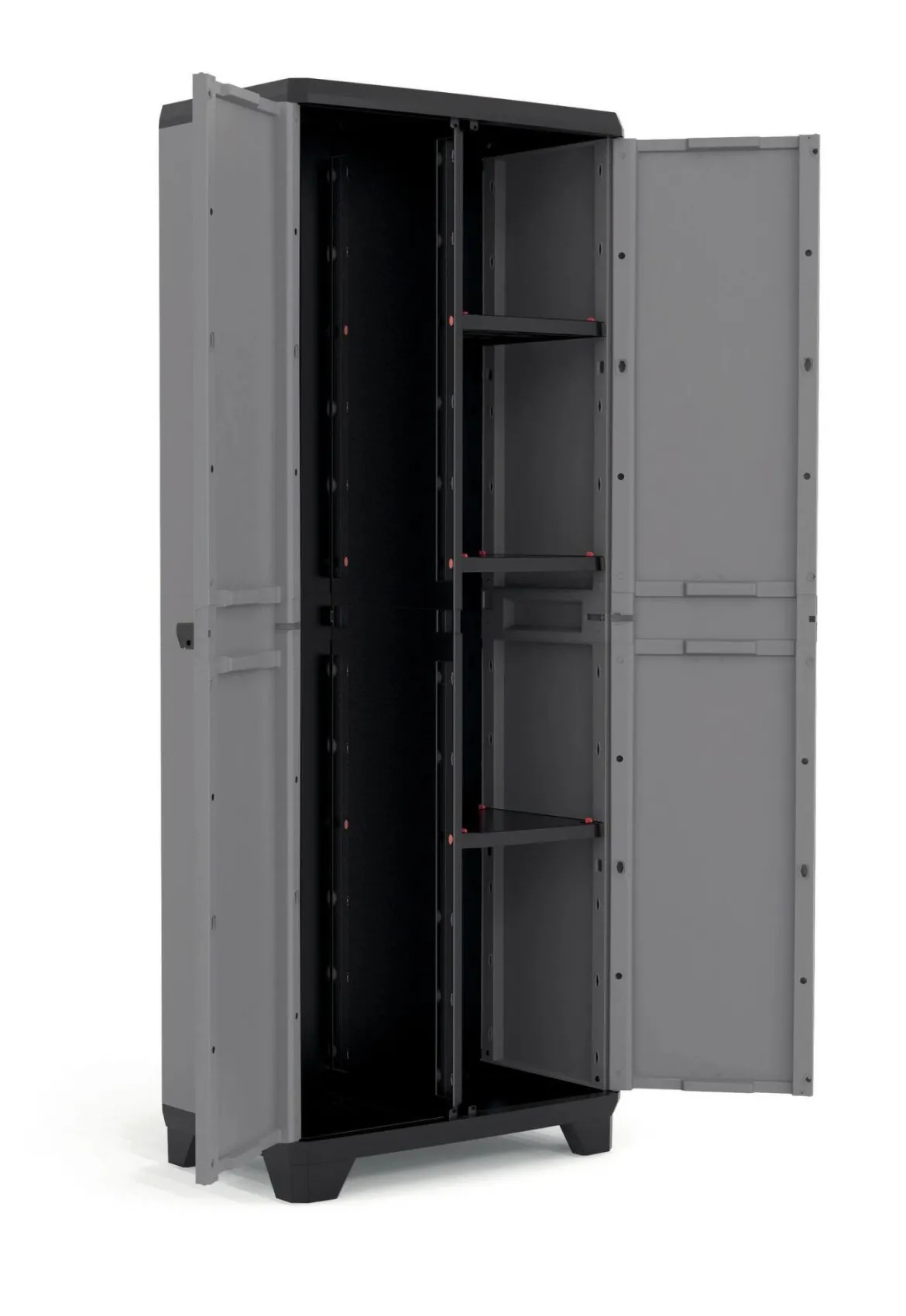Armadio in plastica 2 ante grigio 68x90h cm - Cochrane