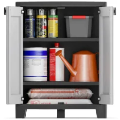 Armadio in plastica 2 ante grigio chiaro 100x172h cm - Allain