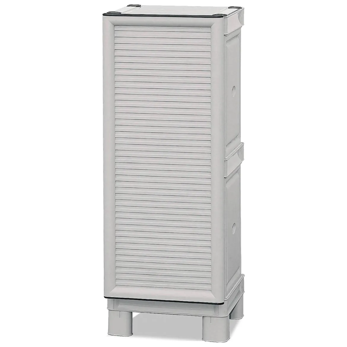Armadio in plastica 2 ante grigio chiaro 70x172h cm - Achae
