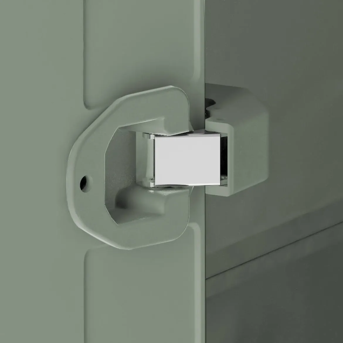 Armadio in plastica 2 ante grigio e verde 80x182h cm - Quesnel
