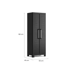 Armadio in plastica 2 ante nero 65x182h cm - Terrebonne