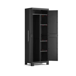 Armadio in plastica 2 ante nero 65x182h cm - Terrebonne