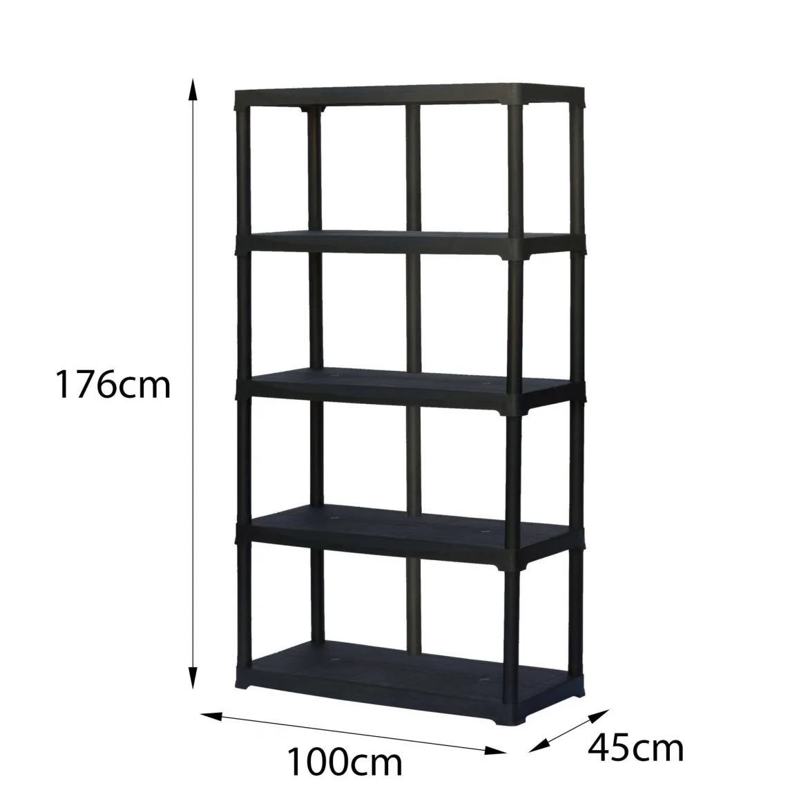 Armadio in plastica antracite 100x176h cm - Aurelian