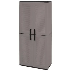 Armadio in plastica impermeabile grigio e nero 68x163h cm - Akina