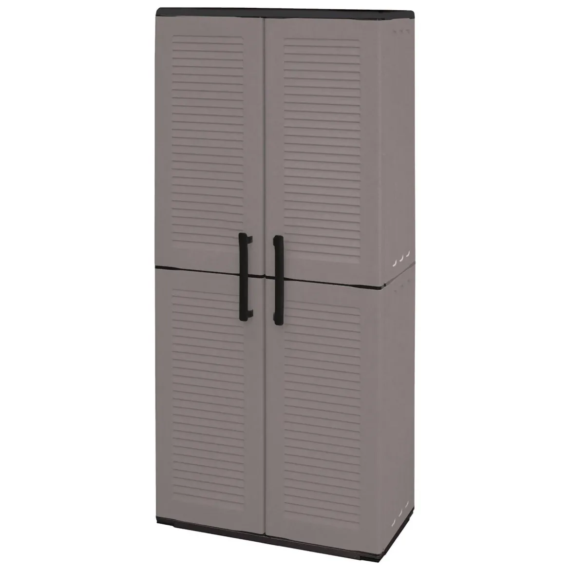 Armadio in plastica impermeabile grigio e nero 68x163h cm - Akina