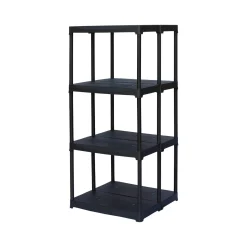 Armadio in plastica ripiani regolabili antracite 60x133h cm - Akay