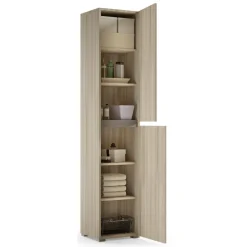 Armadio legno chiaro multiuso 45x195h cm - Daisuke