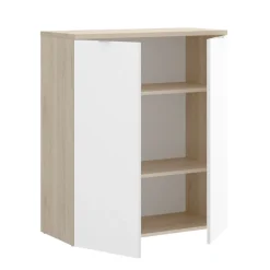 Armadio legno e bianco lucido ante battenti 79x96h cm - Alicha