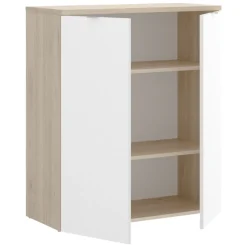 Armadio legno e bianco lucido ante battenti 79x96h cm - Alicha