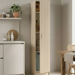 Armadio legno lavanderia 37x180h cm - Alexander