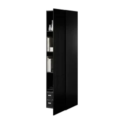 Armadio multiuso 1 anta Treville, 45,4x54 h202,5 cm, Nero