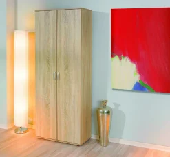 Armadio Multiuso 2 Ante Beige 5 Ripiani Apertura Battente 70x189h cm, 2 Ante - Pazzano