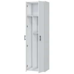 Armadio Multiuso 2 Ante Bianco 2 Ripiani Apertura Battente 60x206h cm, 2 Ante - Strevi