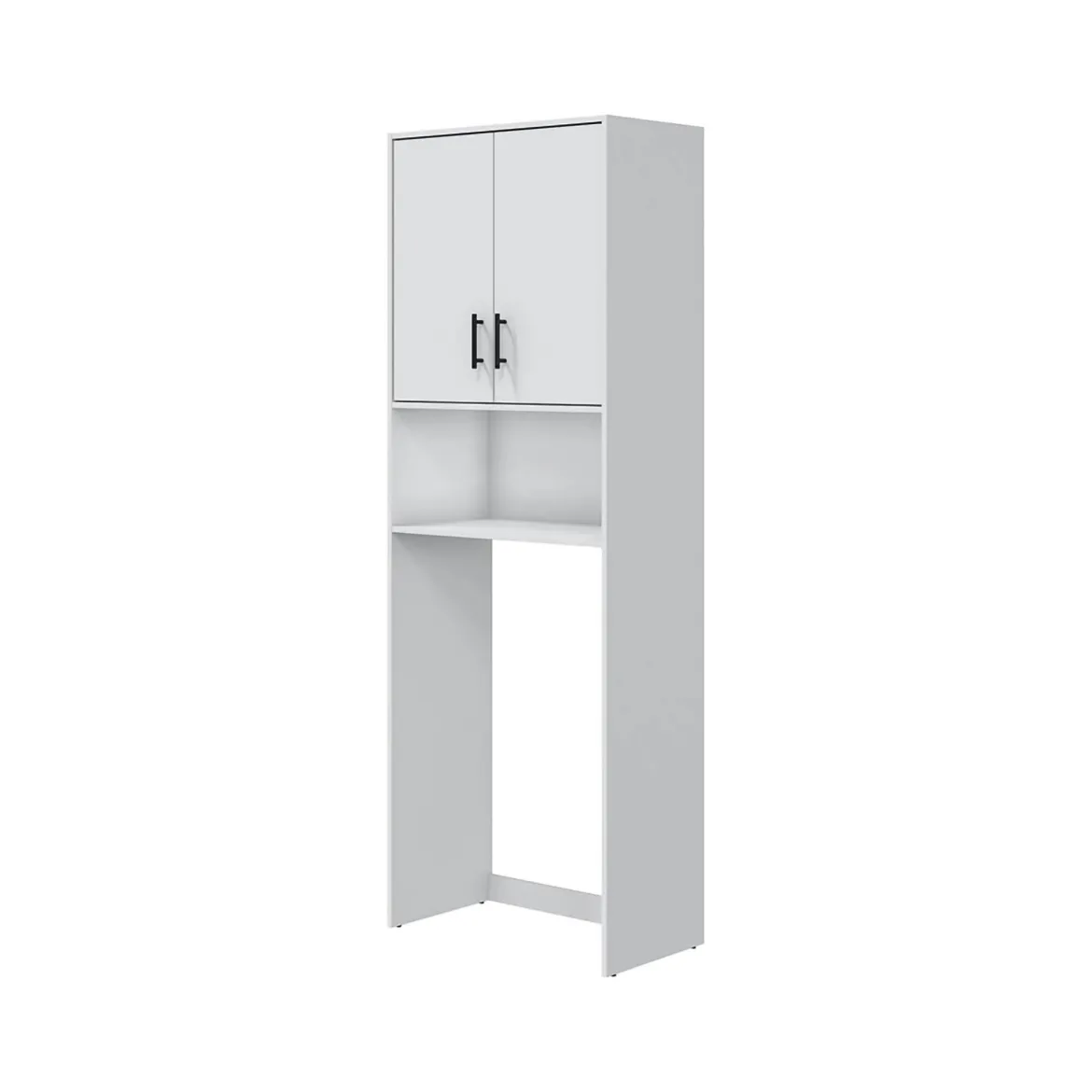Armadio Multiuso 2 Ante Bianco 3 Ripiani Apertura Battente 73x206h cm, 2 Ante - Delebio