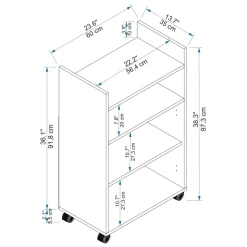 Armadio Multiuso 2 Ante Bianco 4 Ripiani 2 Ante 60x97h cm, 3 Vani - Marzi