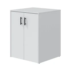Armadio Multiuso 2 Ante Bianco Lucido 4 Ripiani Cassetti 78x115.5h cm, 5 Vani - Montale