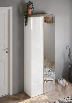 Armadio Multiuso 2 Ante Bianco un Ripiano Apertura Battente 80x34h cm, 3 Ante - Vergemoli