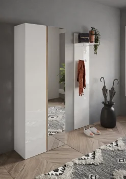 Armadio Multiuso 2 Ante Bianco un Ripiano Apertura Battente 80x34h cm, 3 Ante - Vergemoli
