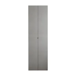 Armadio Multiuso 2 Ante Grigio Cemento 10 Ripiani Apertura Maniglia 63x212h cm, 2 Ante - Ruggiero
