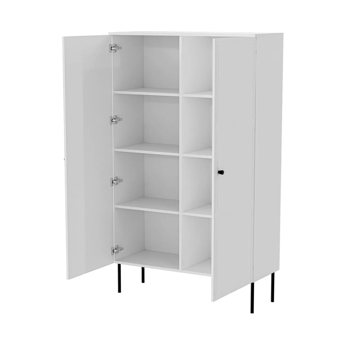 Armadio multiuso 2 ante Sedilo, 100x39 h166 cm, Bianco