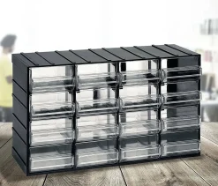 Armadio multiuso Darrigon, Antracite, 24 cassetti