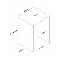 Armadio Multiuso Grande Marrone Noce Bianco un Ripiano Vano per Lavatrice 65x92h cm, un Vano - Boris