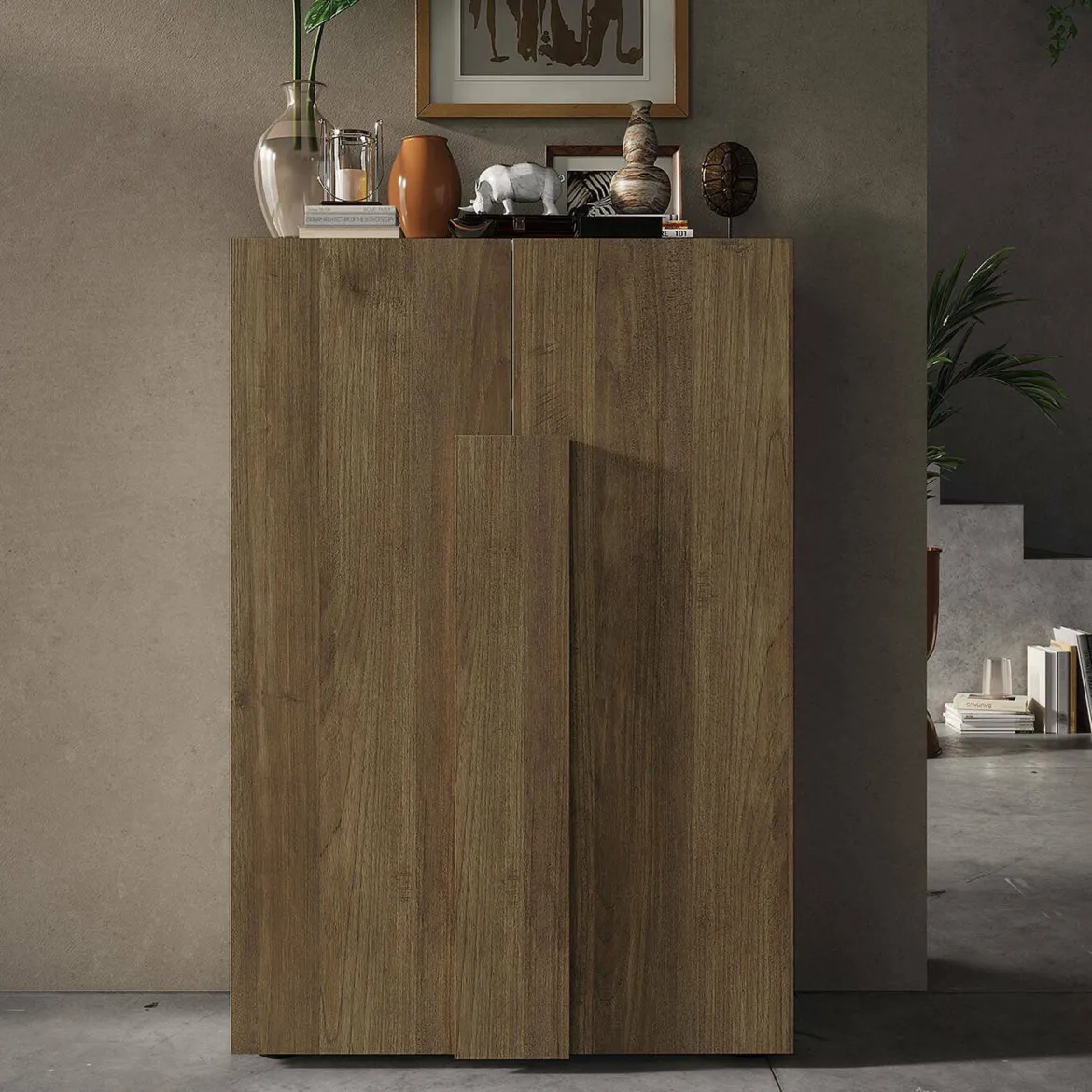 Armadio noce ante battenti 78x116h cm - Harvey