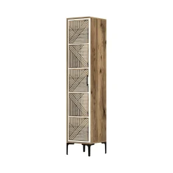 Armadio noce e bianco 1 anta 47x201h cm - Giusta