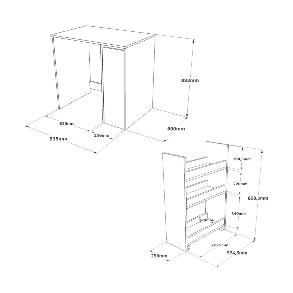 Armadio noce e bianco mobile lavatrice 93x88h cm - Axel