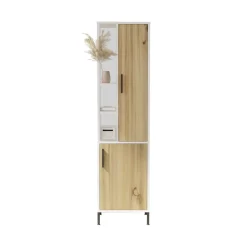 Armadio noce e bianco salvaspazio 45x173h cm - Jongdari