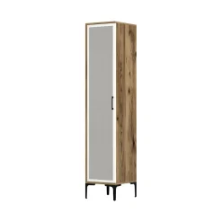 Armadio noce e bianco slim 40x201h cm - Asfodelo