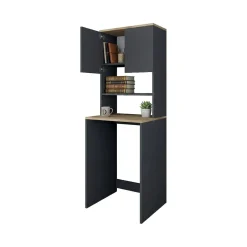 Armadio noce e nero multiuso 65x183h cm - Fiamma
