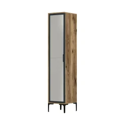 Armadio noce e nero slim 40x201h cm - Asfodelo