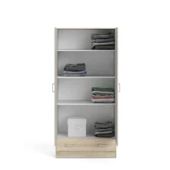 Armadio quercia con cassetto 79x170h cm - Amylya