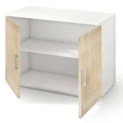 Armadio rovere e bianco 2 ante 90x66h cm - Serafinito