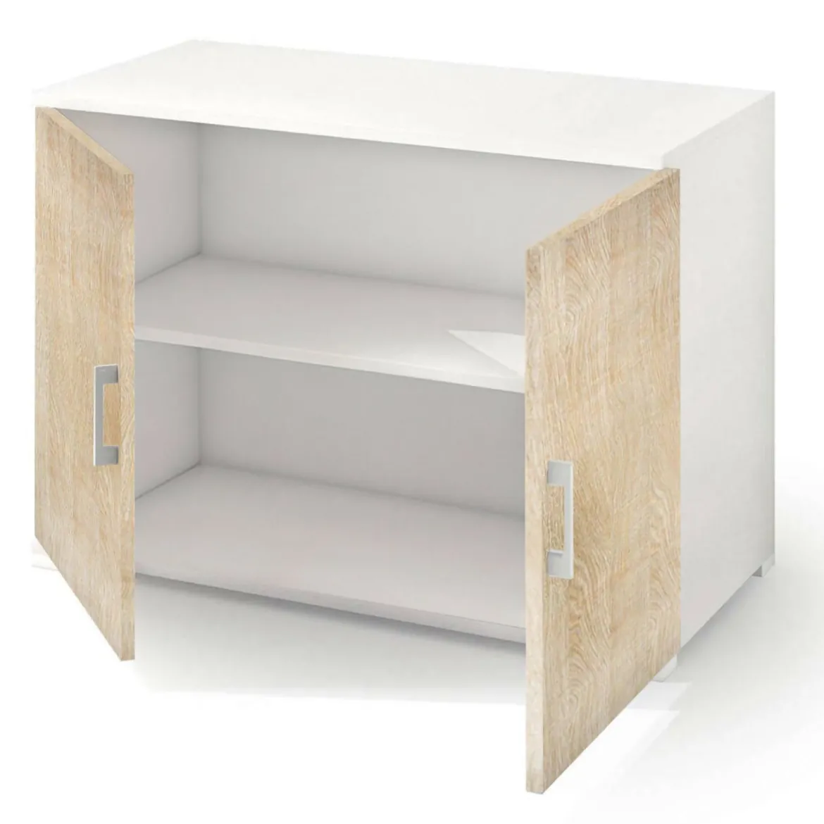 Armadio rovere e bianco 2 ante 90x66h cm - Serafinito