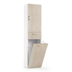 Armadio rovere e bianco con cassetto 72x195h cm - Angy