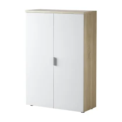 Armadio rovere e bianco salvaspazio 80x119h cm - Dionisio