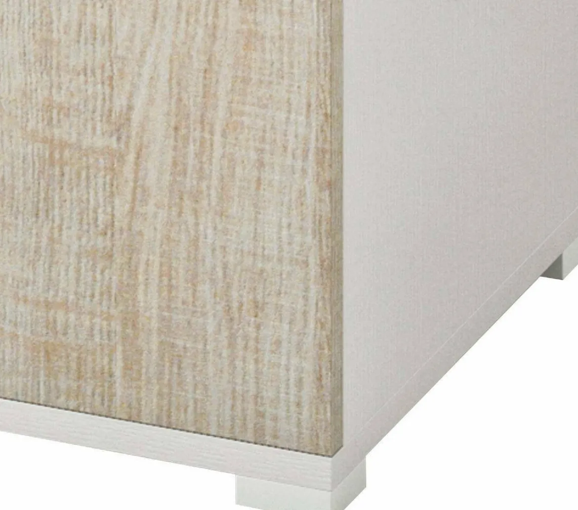 Armadio rovere e bianco stretto 45x195h cm - Aloise